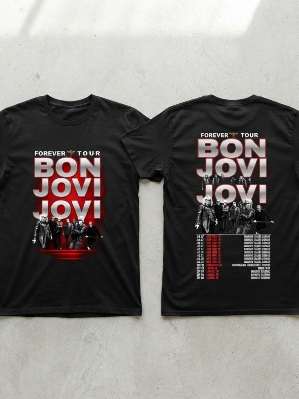 Bon Jovi Forever Tour 2026 Rock Band Concert Graphic T-Shirt Unisex S-4XL